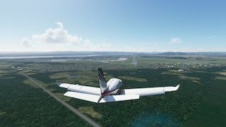 Making the landing approach to Goose Bay (CYYR) off of Lake Melville, Newfoundland and Labrador
